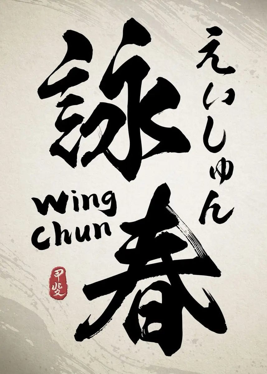 Canvanation 70X100cm / 8 Affiche Japonaise Calligraphie Chinoise Wushu Kanji