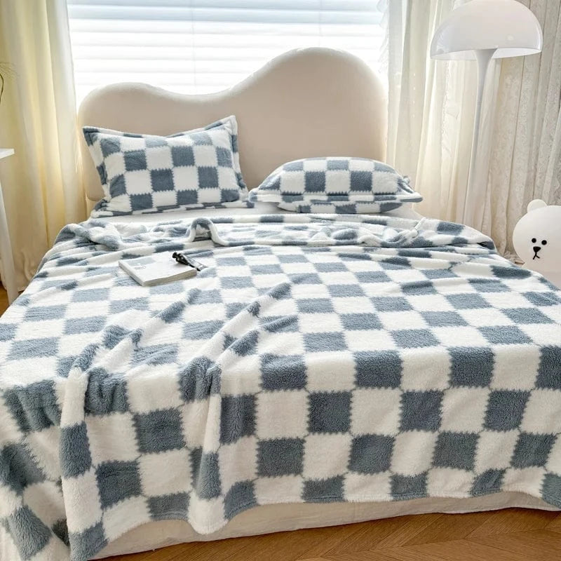Canvanation Noir / 150x200cm Plaid Chauffant – Motifs Cartoon Rétro, Ultra-Doux et Confort Hiver