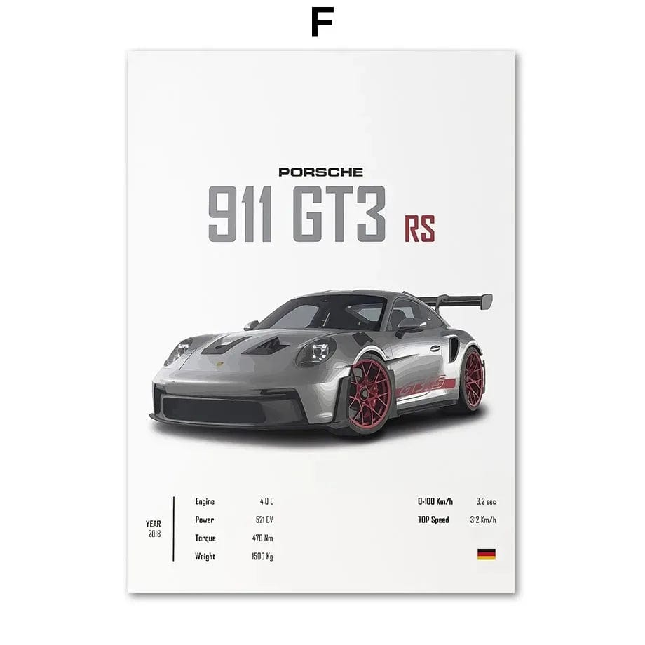 Canvanation F / 30x40cm Affiche Voiture De Sport