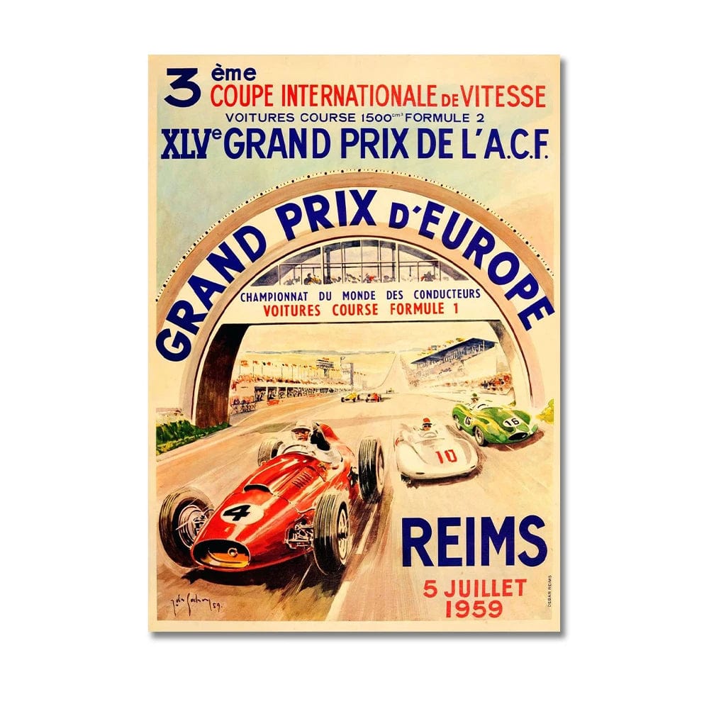 Canvanation X6186 / 40x50cm Affiche Vintage Voiture Monaco Prix F1