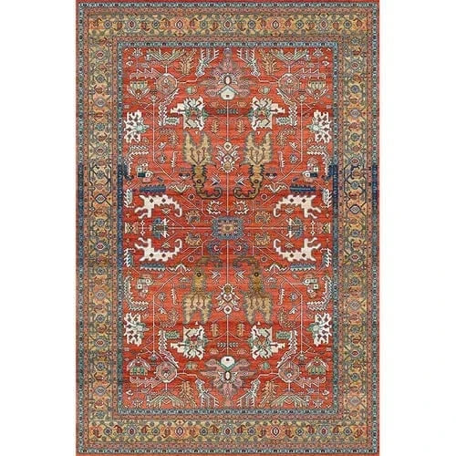 Canvanation Lint-free11 / 120x160cm 47x63in Tapis Berbère rectangulaire rétro moderne – Impression 3D, antidérapant & absorbant