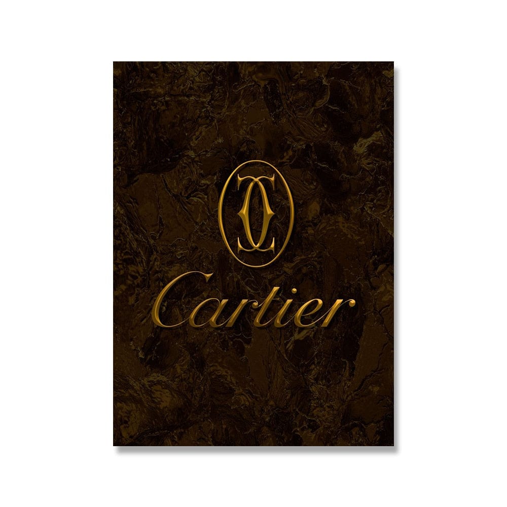 Canvanation Affiche Luxe Cartier Or