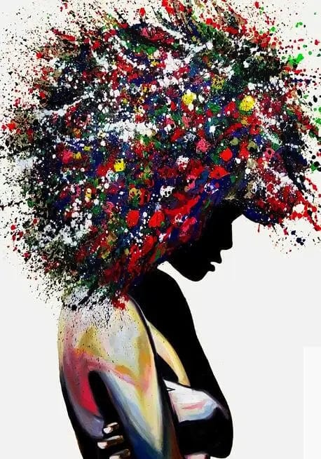 Canvanation 120x180cm / PF0 Affiche Femme Graffiti Pop Art