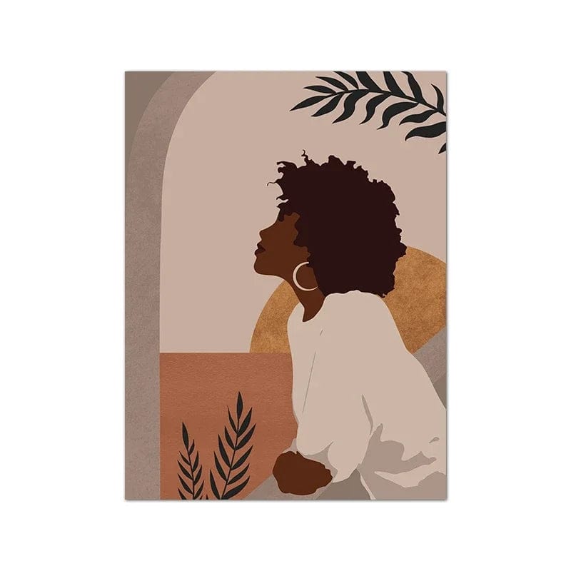 Canvanation 6PB6966 / 40x50 cm Affiche Minimaliste Femme Africaine