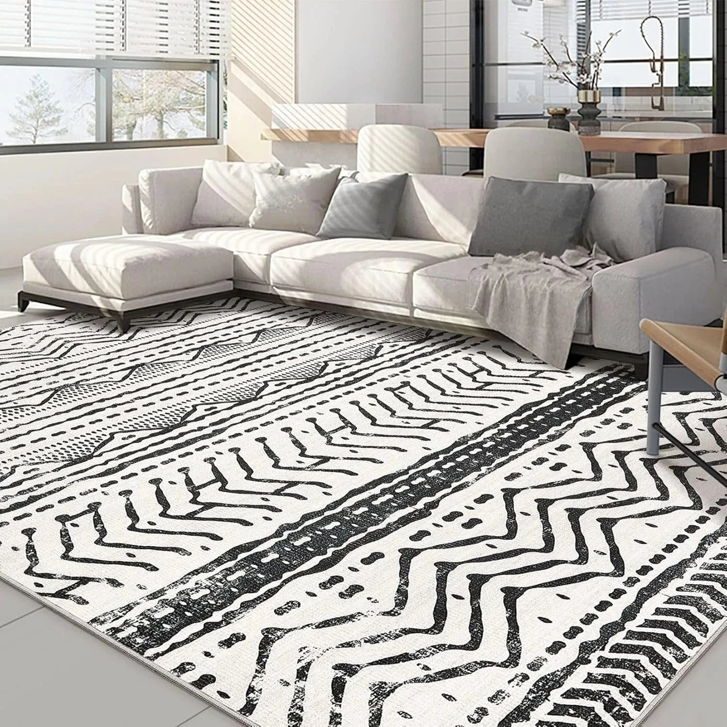 Canvanation 9 / 80x120cm Tapis De Salon Moderne - Design Aubusson, Style Européen & Américain