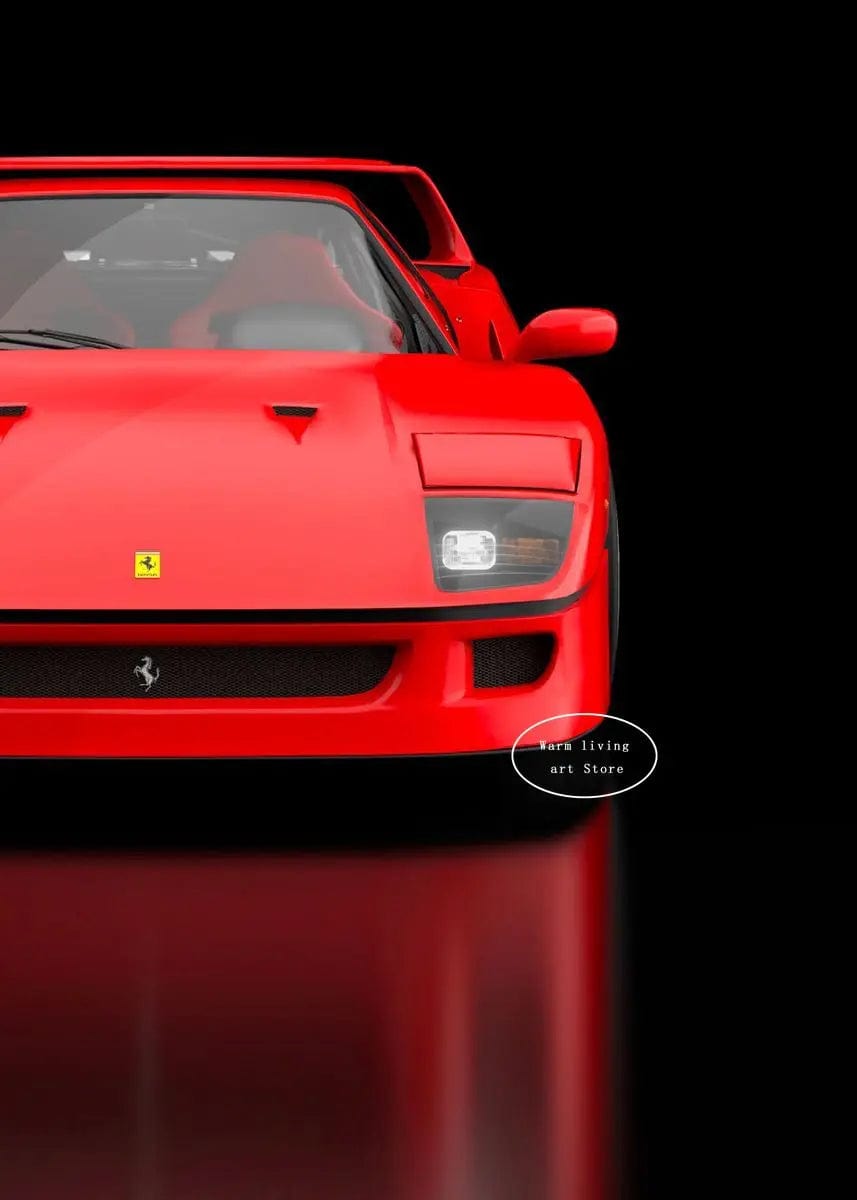 Canvanation 19 / 40x60cm Affiche Voiture De Sport Rouge Ferraris