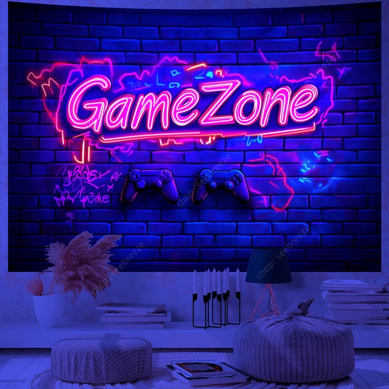 Canvanation WF2133 / 73x95cm Tapisserie pour Chambre de Gamer - L'accessoire ultime pour une déco immersive 🎮