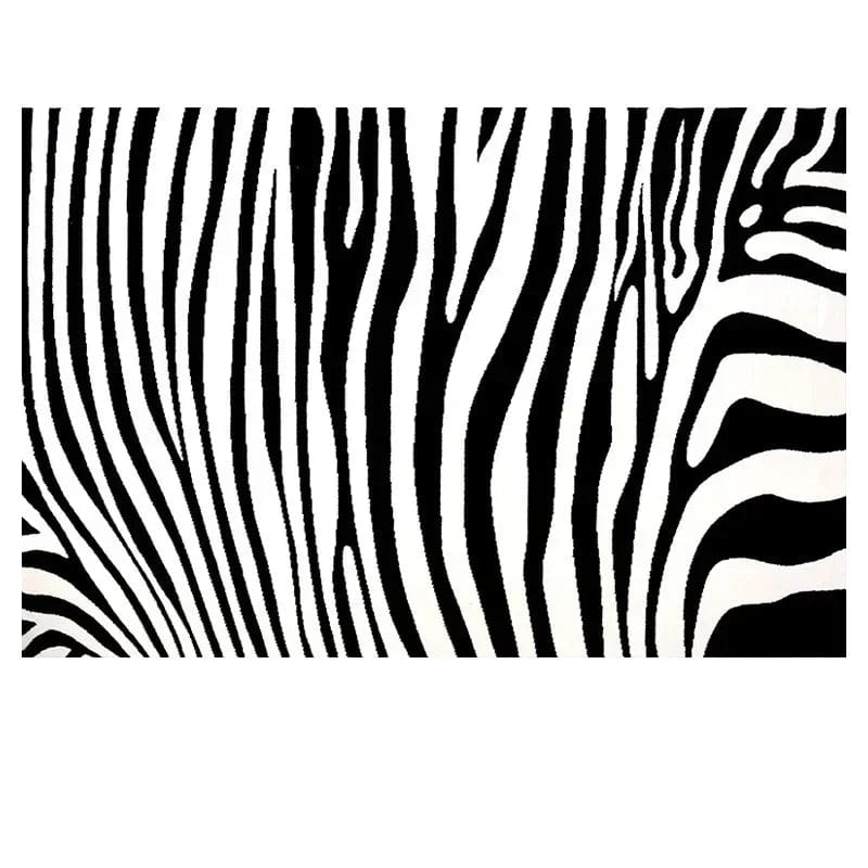 Canvanation D / 200x300cm Tapis De Chambre - Noir Et Blanc Géométrique