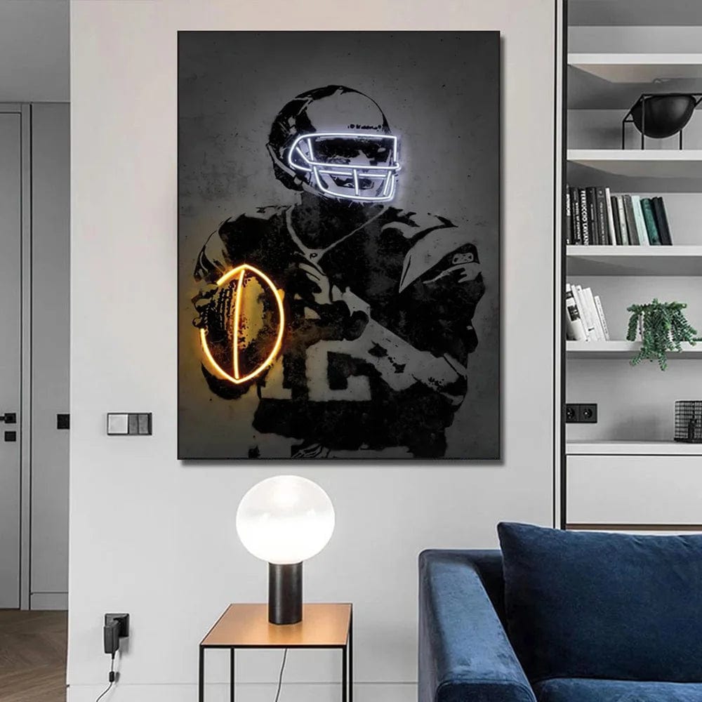 Canvanation Affiche Neon Joueurs De Foot