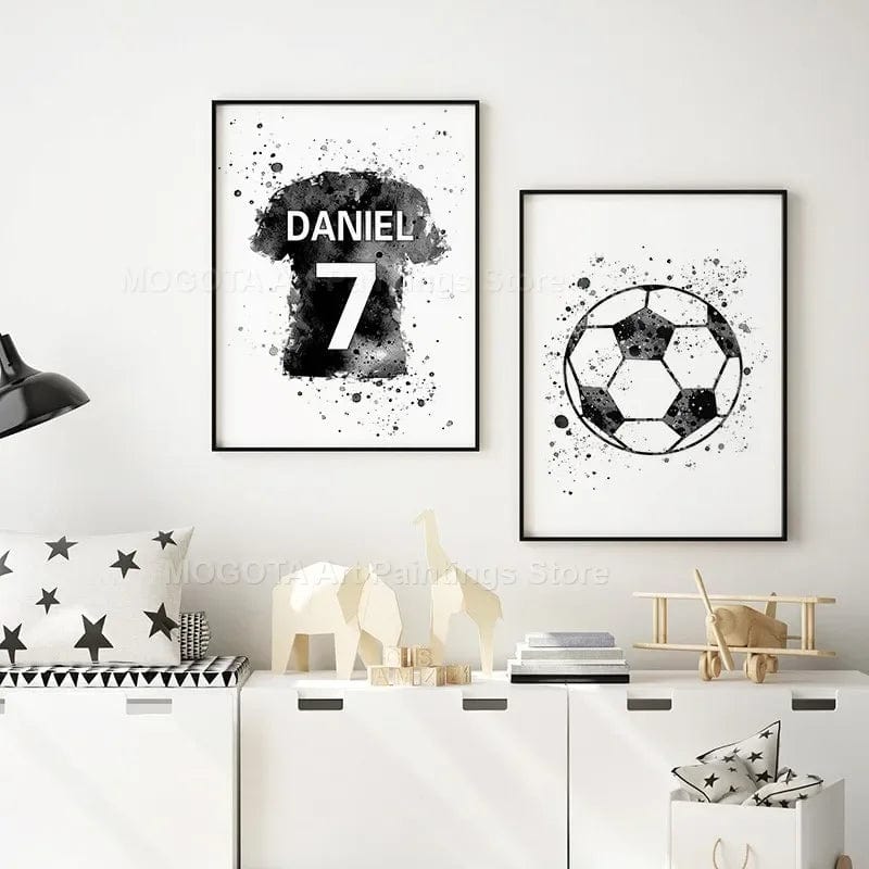 Canvanation Affiche Club De Football - Prénom Personnalisé