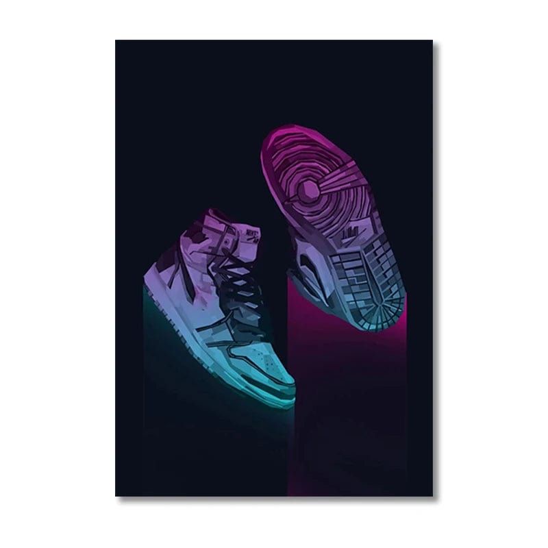Canvanation Style 3 / 20X30cm Affiche Chambre Sneaker Jordan Neon
