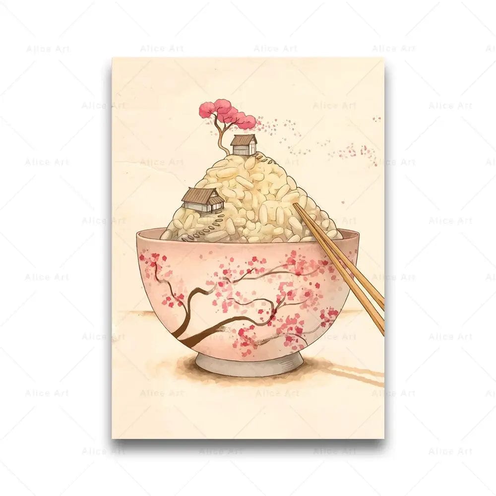 Canvanation 1 / A2 42x60cm Japonais Nourriture Poster Sushi Ramen Thé
