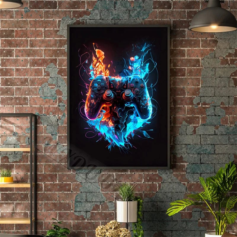 Canvanation 8 / 50x70cm Affiche Chambre 80s Coloré Punk Neon Gaming