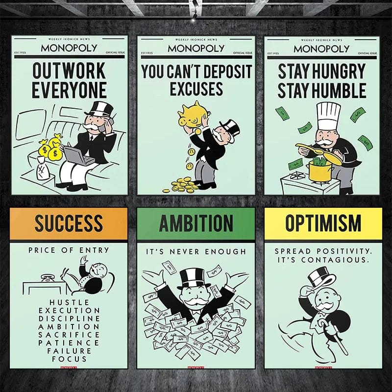Canvanation Affiche Alec Monopoly Motivation