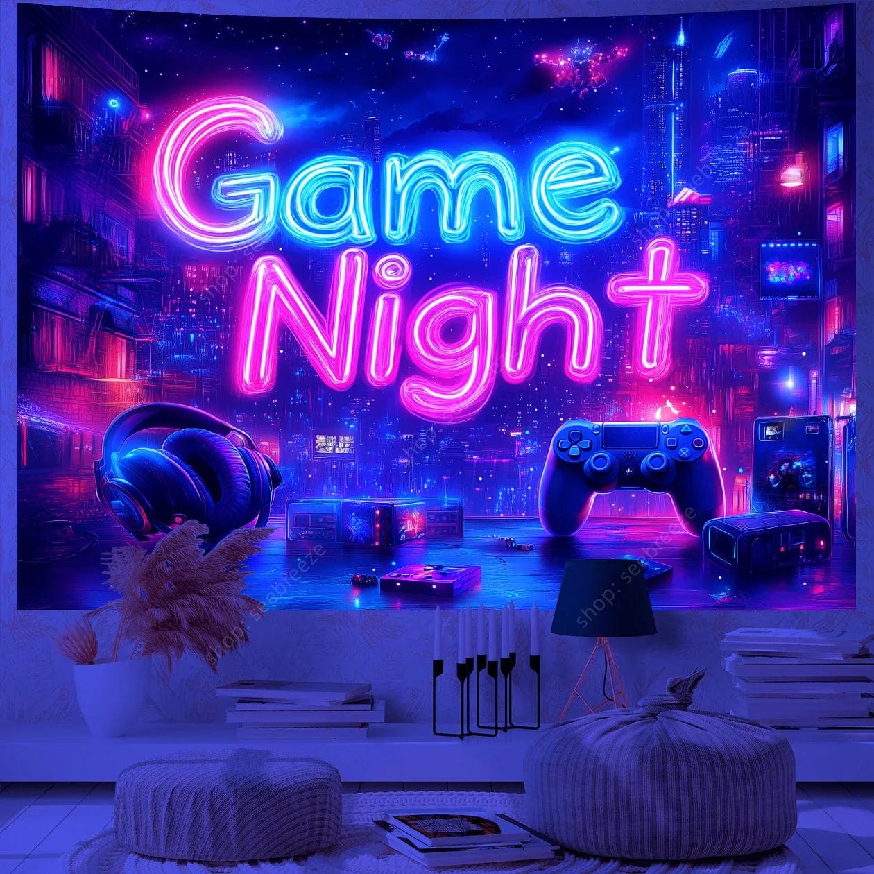 Canvanation WF2129 / 73x95cm Tapisserie pour Chambre de Gamer - L'accessoire ultime pour une déco immersive 🎮