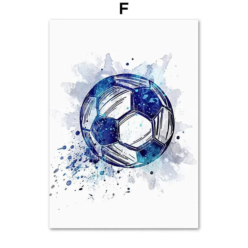 Canvanation F / 13X18 cm Affiche Football Bleu