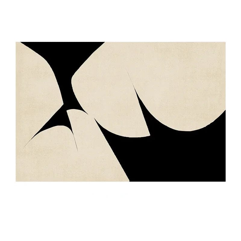 Canvanation G / 160x230cm Tapis De Chambre - Noir Et Blanc Géométrique