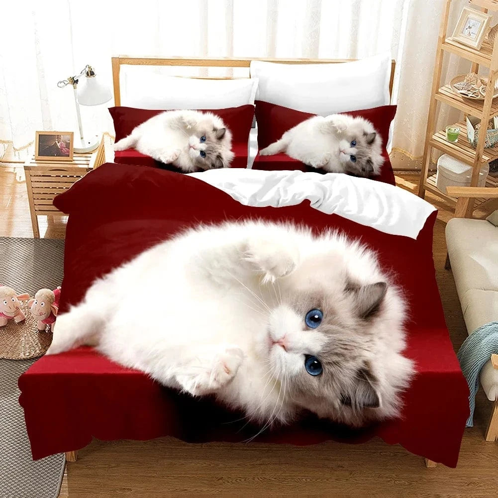 Canvanation Housse De Couette - 3D Cute Chat