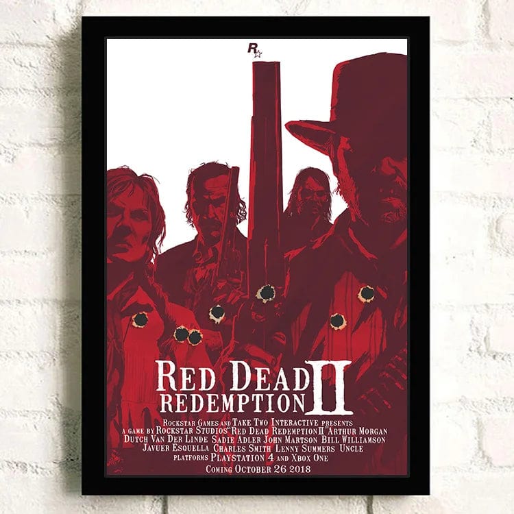 Canvanation 2 / 50X70cm Affiche Jeu Populaire Red Dead Redemption 2