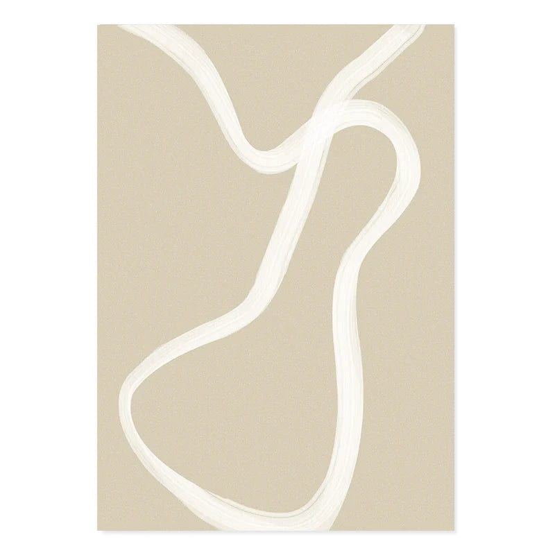 Canvanation PICTURE B / 40x50 cm Affiche Boho Abstrait Matisse Beige Blanc