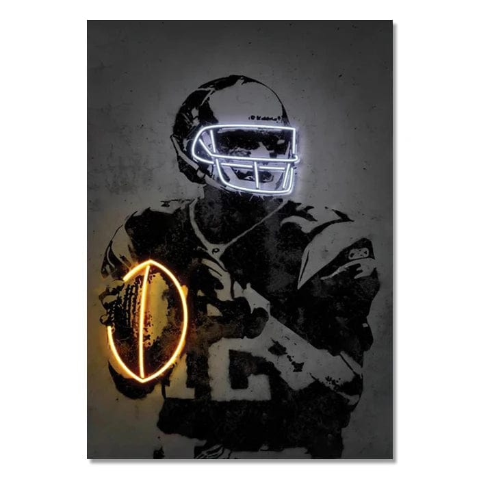 Canvanation Style 12 / 20X30cm Affiche Neon Joueurs De Foot