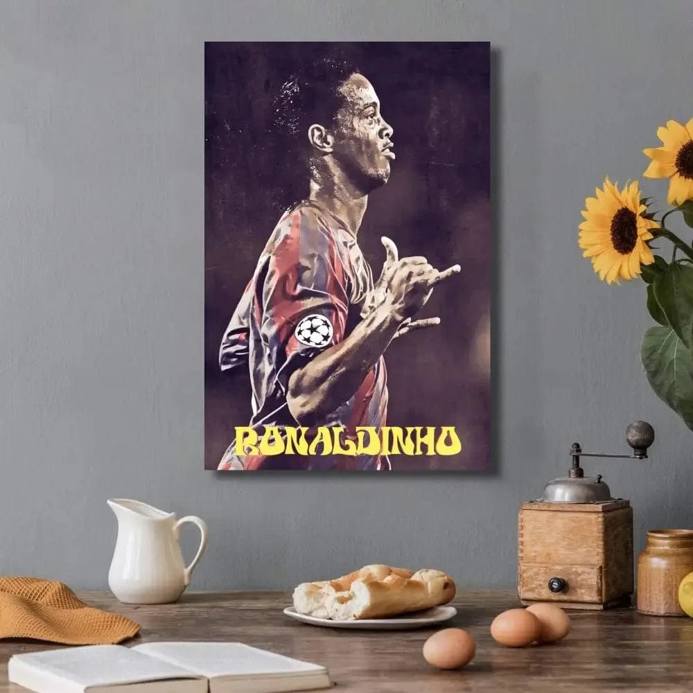 Canvanation 14 / 50x70CM Affiche Football - Ronaldinho