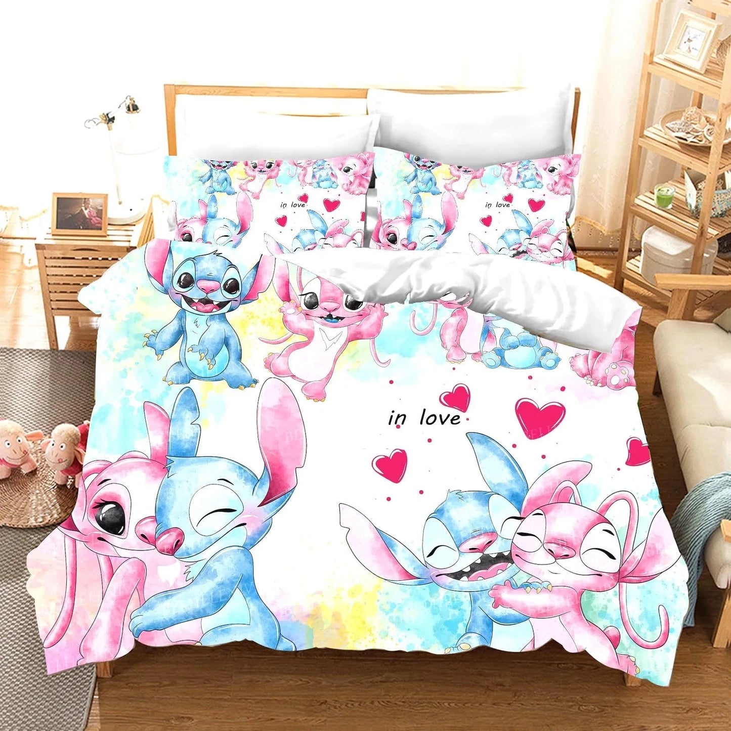 Canvanation 8 / 140x210cm Housse De Couette - Stitch Rose Set 3-Pieces