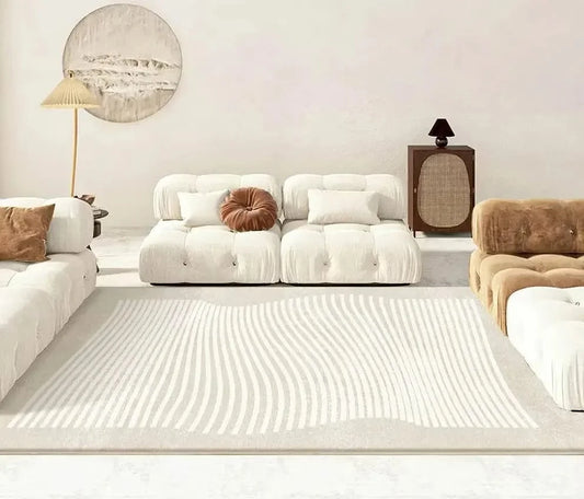 Canvanation Flannel-8 / 200x250cm 78.7x98in Tapis Moderne Blanc - Minimaliste Pour Grand Salon