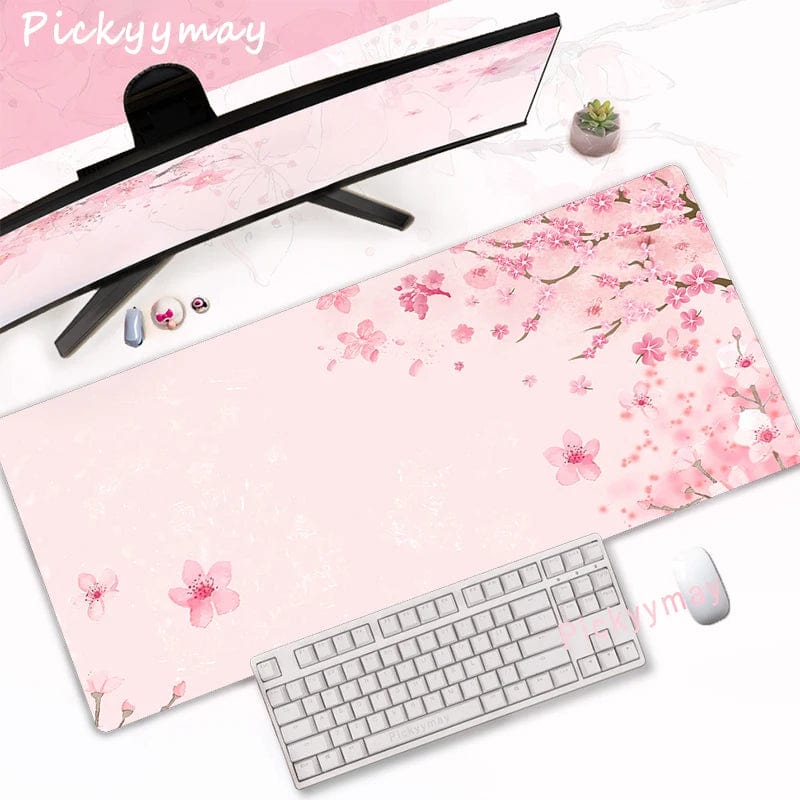 Canvanation Tapis De Souris - Rose Cerisier Fleurie