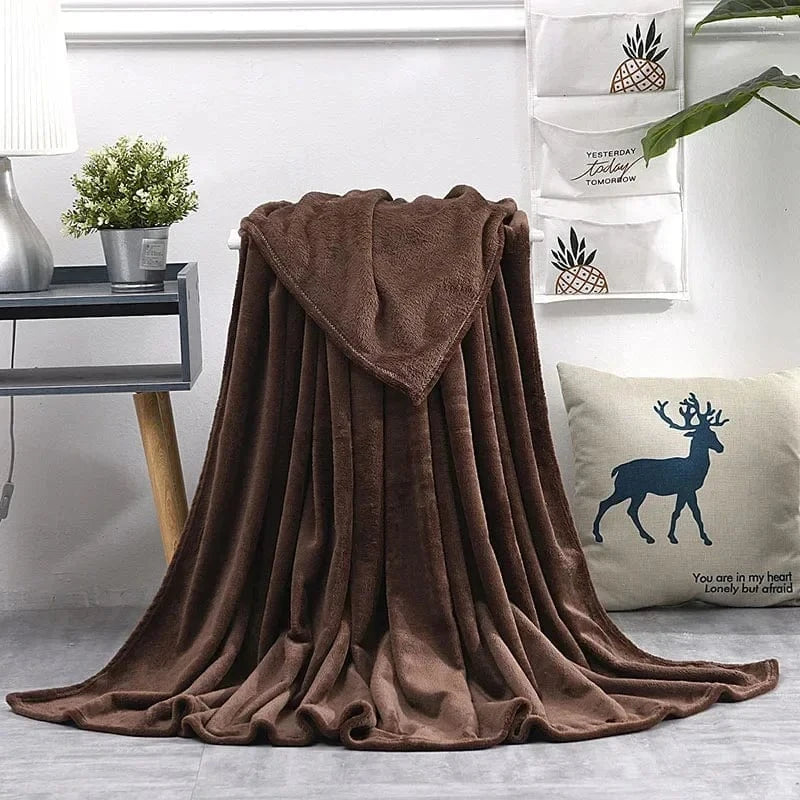 Canvanation Café / 180x200 / france Plaid Polaire Américain – Anti-Boulochage et Ultra-Doux