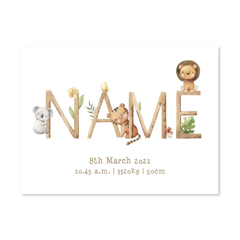 Canvanation 1 / A4 21x30cm Panneau De Chambre De Bébé Personnalisé Cartoon