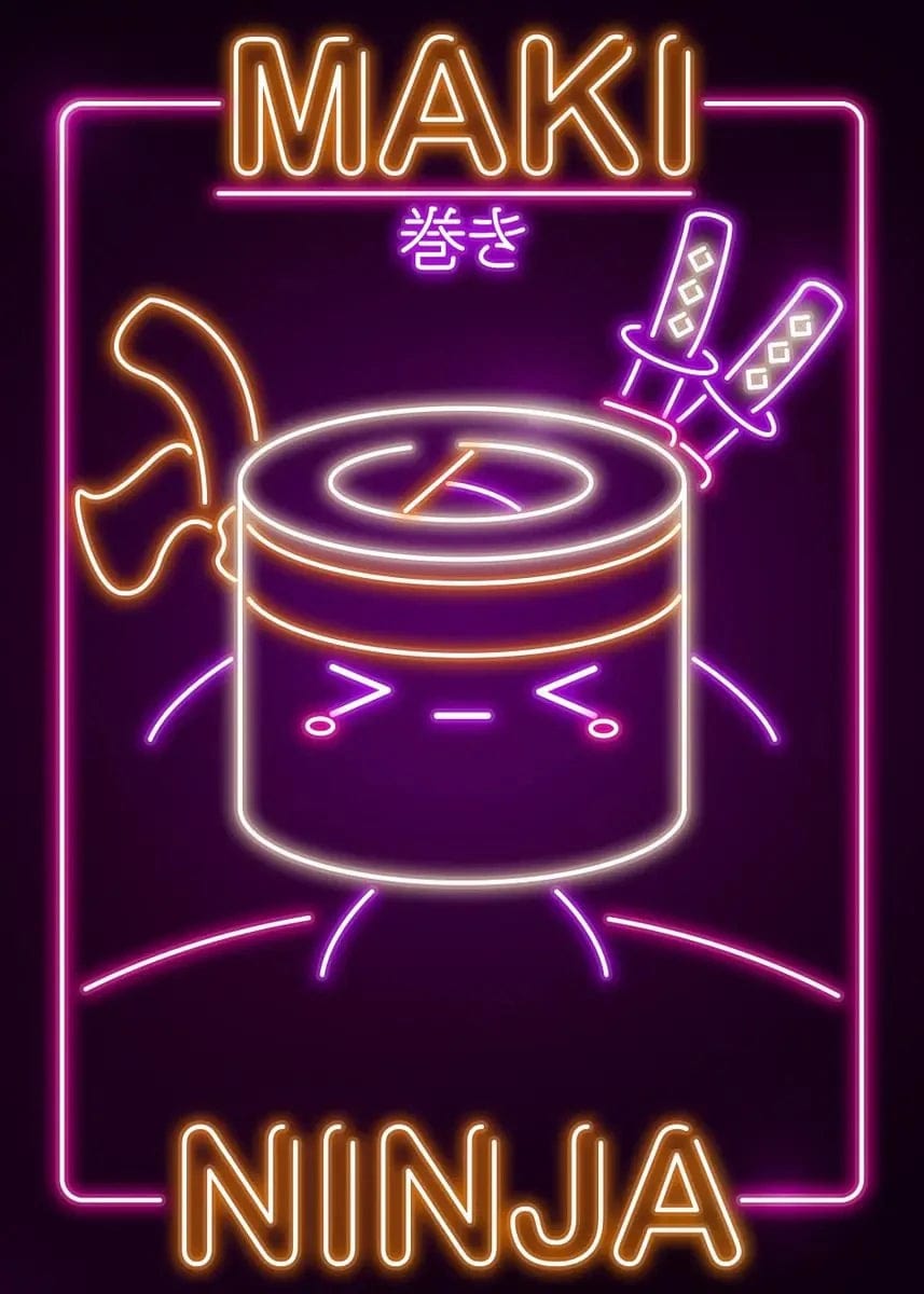 Canvanation 8 / 30x42cm Affiche Japonais Neon Retro Nourriture Ramen