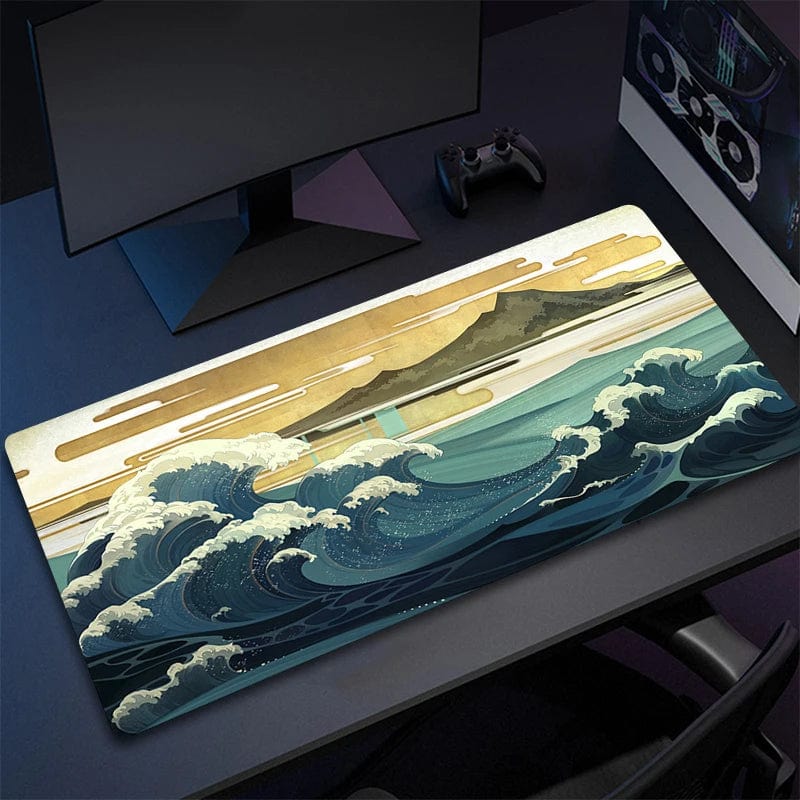Canvanation A3358 / 900x400x2mm Tapis De Souris - Paysage Vague Japonaise