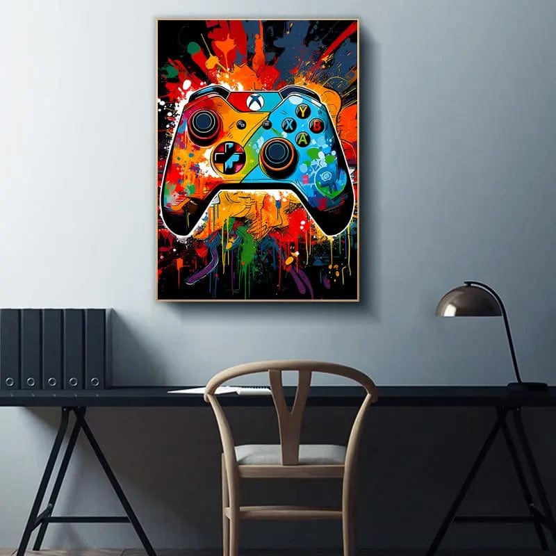 Canvanation Affiche Chambre Gaming Manette Et Casque