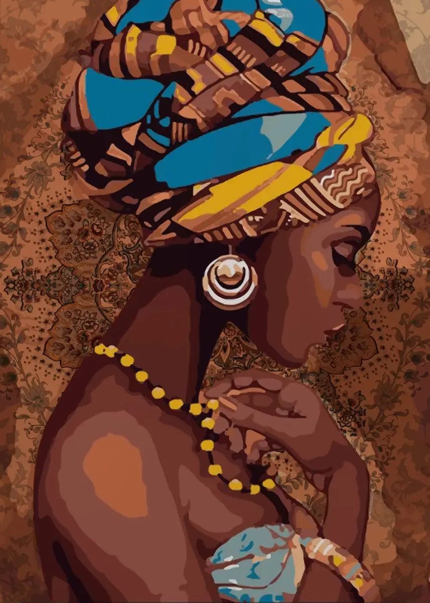 Canvanation K / 40x60cm Affiche Africain Femme Noir