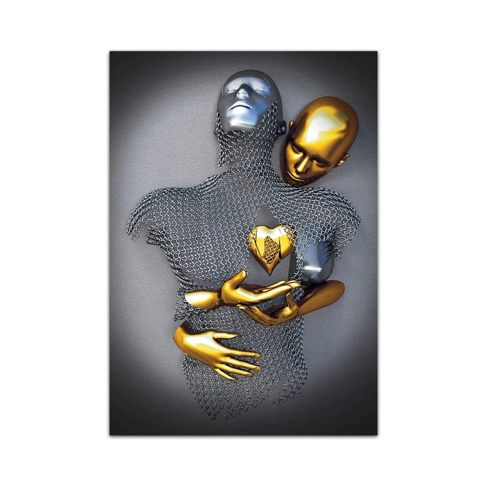 Canvanation 50x75cm / QP10728 Affiche Statue Romantique Couple