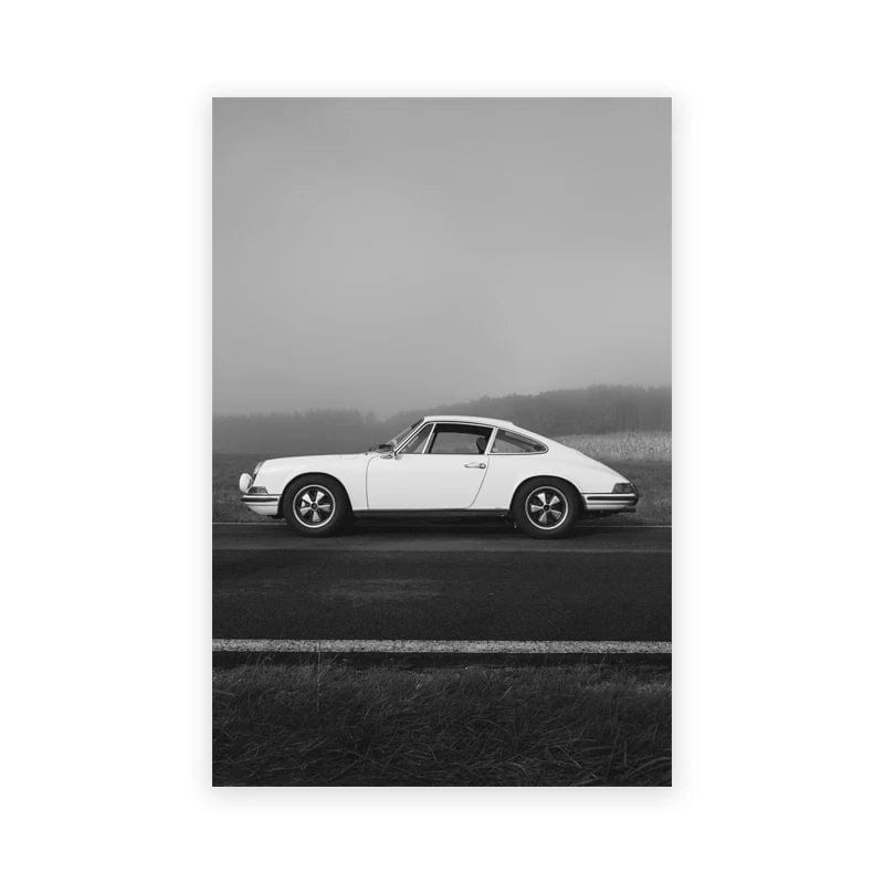 Canvanation dPC12297 / 60x80 cm Poster Voiture Vintage Noir Et Blanc Porsche