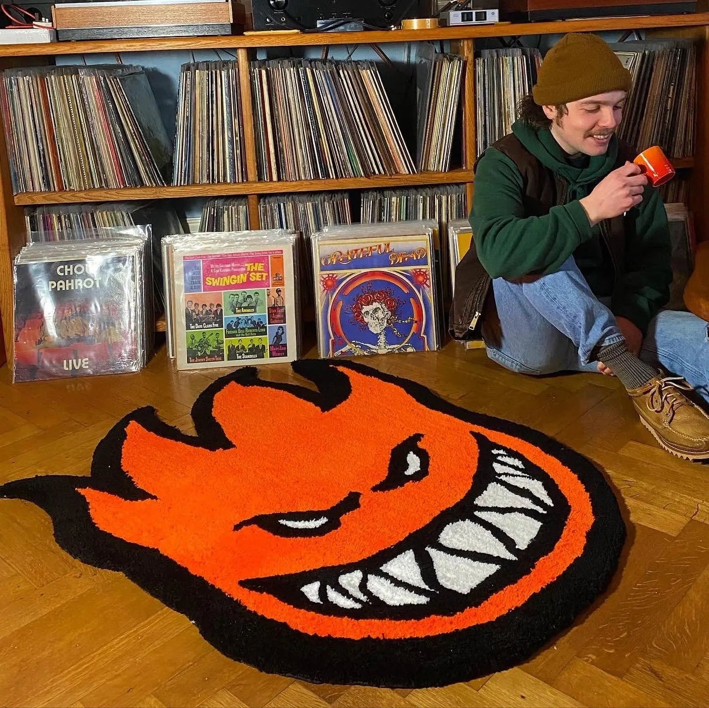 Canvanation 60X46CM Tapis De Chambre - Tête De Feu