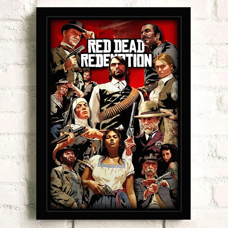 Canvanation 10 / 50X70cm Affiche Jeu Populaire Red Dead Redemption 2