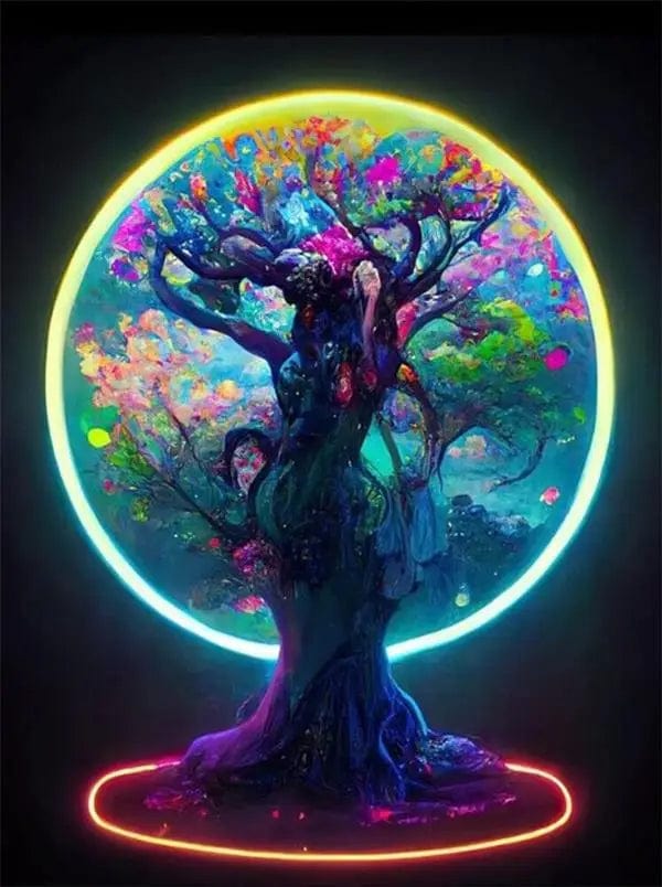 Canvanation 7 / 50x75cm Affiche - Arbre De Vie Forêt Enchanté