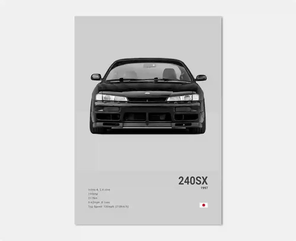 Canvanation 17 / 40x60cm Affiche Voiture Pop Noir Et Blanc Japon