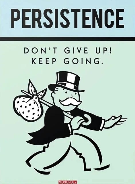 Canvanation Yellow / 20x30cm No Frame Affiche Alec Monopoly Motivation