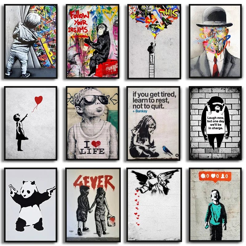 Canvanation Affiche Banksy Street Art Chambre