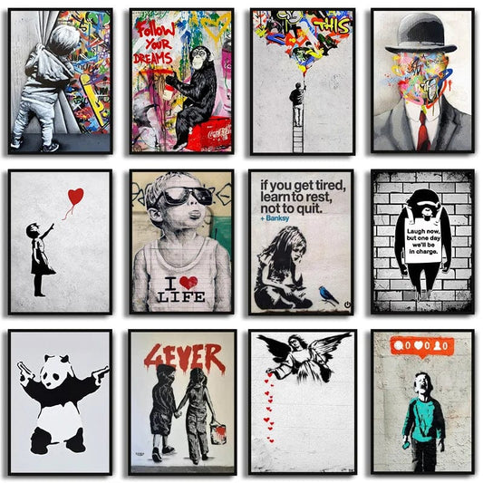 Canvanation Affiche Banksy Street Art Chambre
