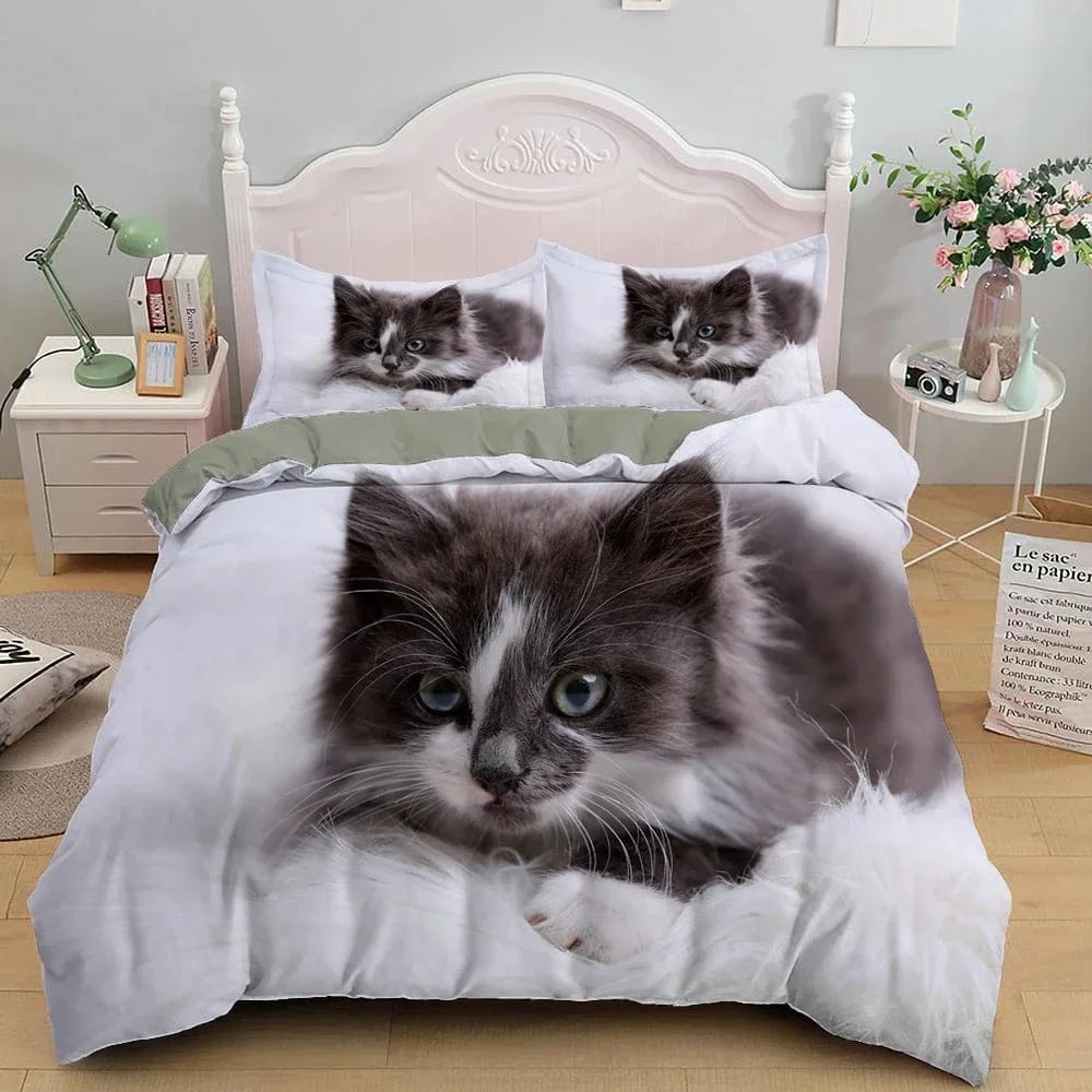 Canvanation 6 / 200x200cm 3pcs Housse De Couette - 3D Chat