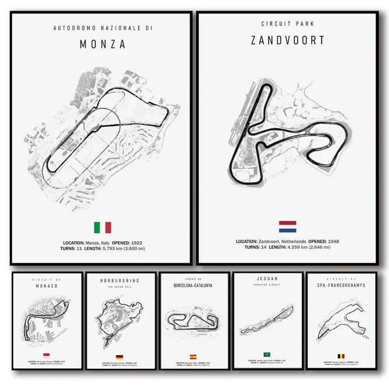 Canvanation Affiche Circuit Formule 1