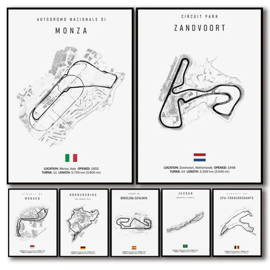 Canvanation Affiche Circuit Formule 1
