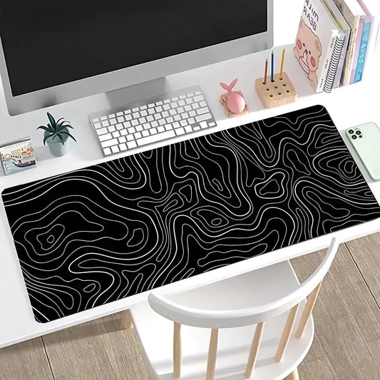 Canvanation 80X30 Cm Tapis De Souris - Noir Et Blanc Effet Hypnose