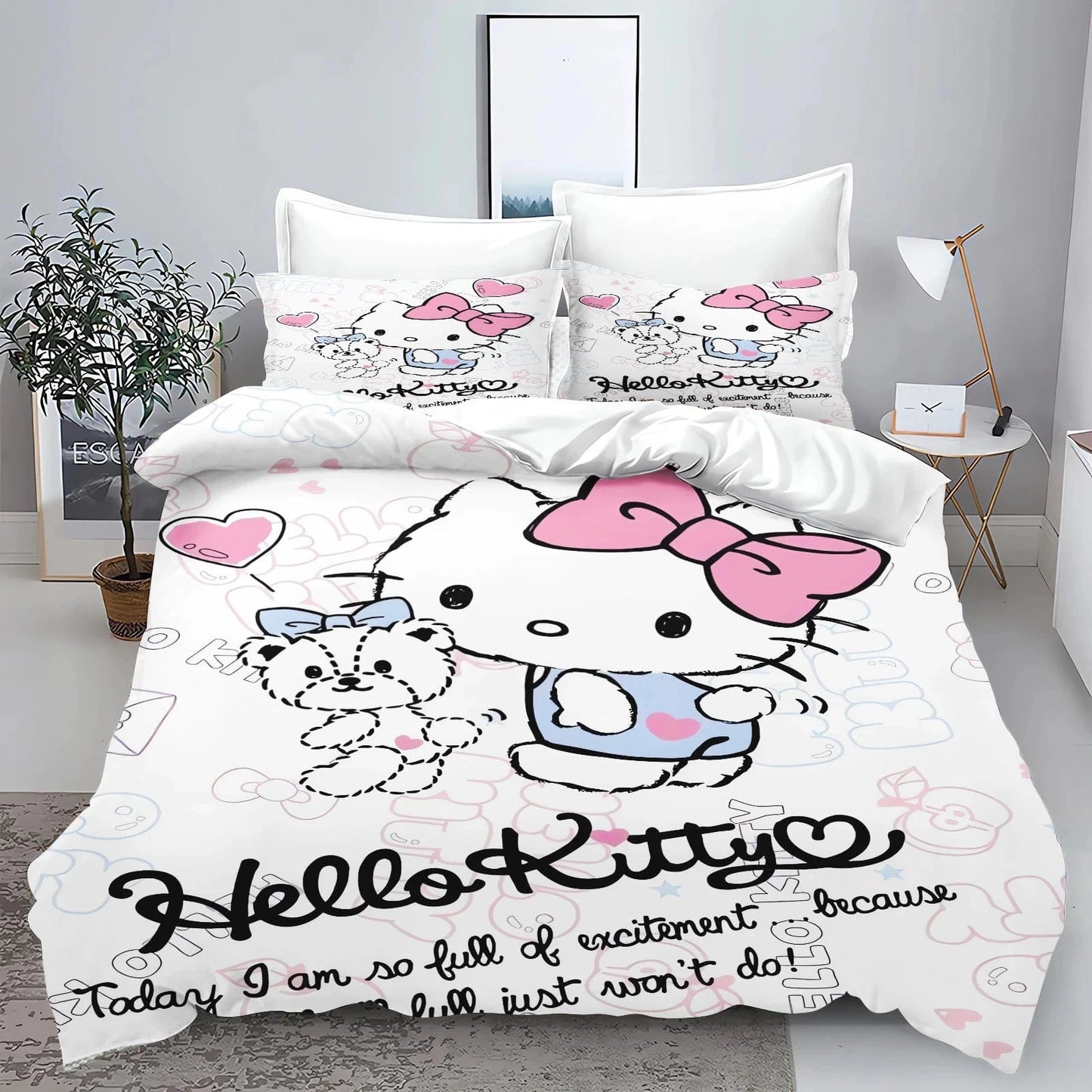 Canvanation 5 / 135x200cm Housse De Couette - Hello Kitty 3D