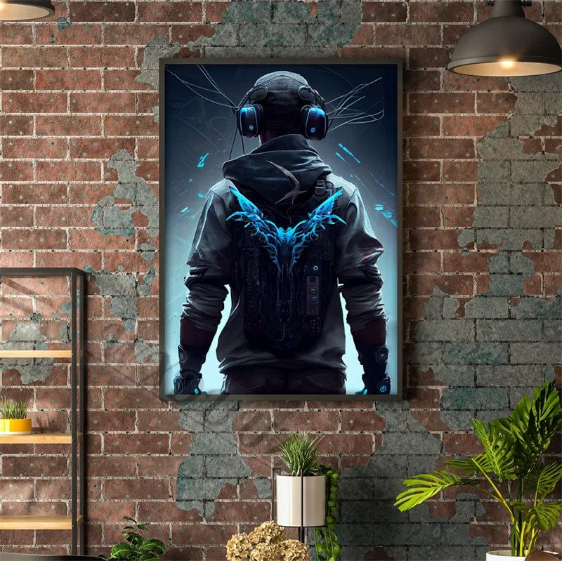 Canvanation 9 / 50x70cm Affiche Chambre 80s Coloré Punk Neon Gaming